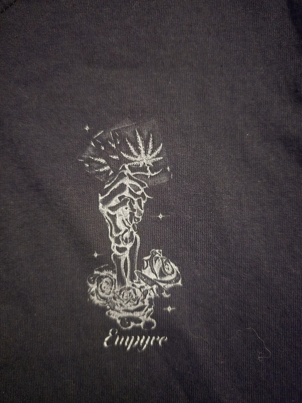 Empyre Black Short-Sleeve Graphic Tee with White Chest Design